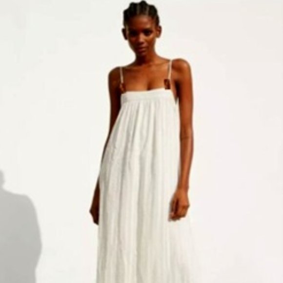 Zara Textured Strappy Midi Dress - Picture 1 of 7